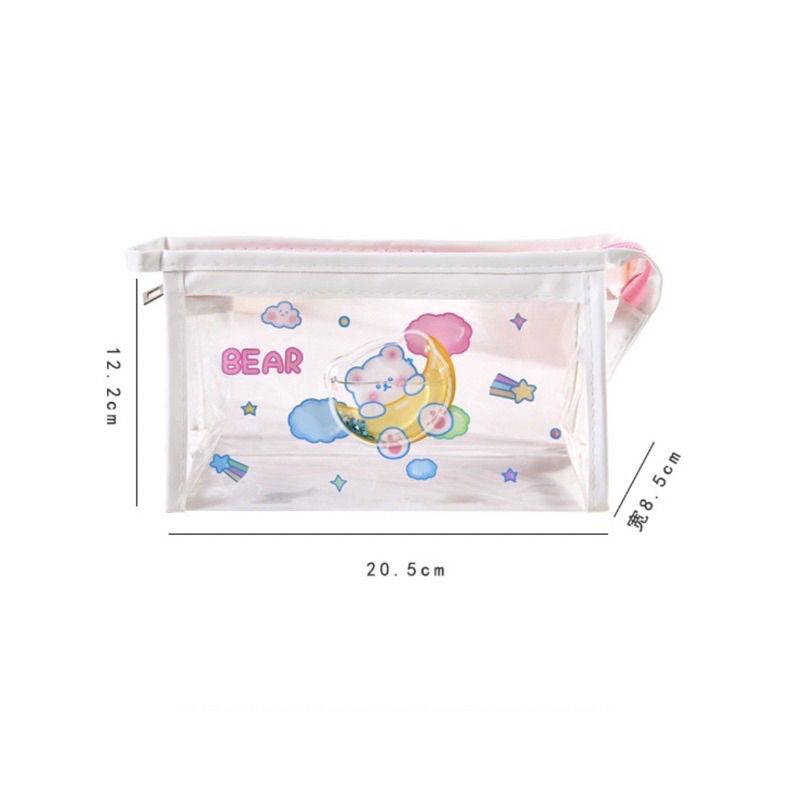 TAS MAKE UP KOTAK PENSIL TAS SERBAGUNA PVC KAWAII POLOS RT08