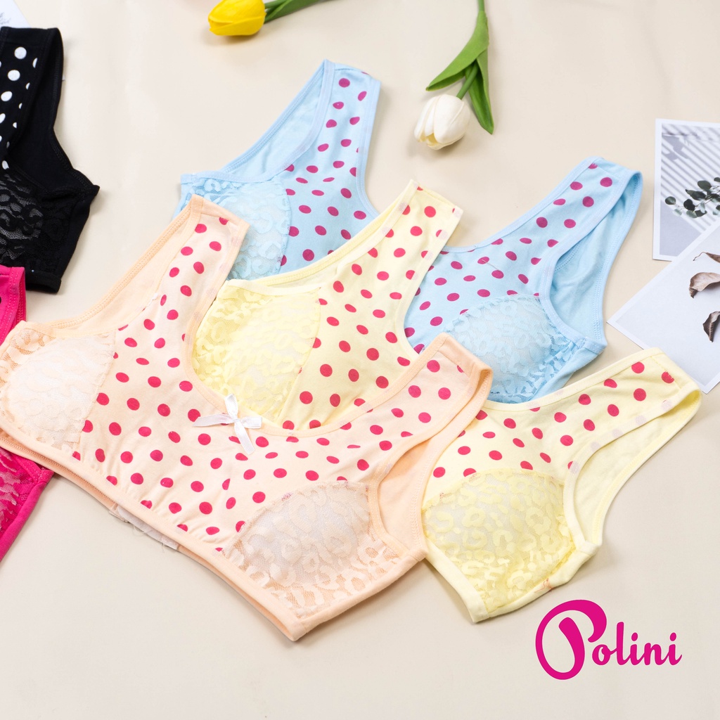 BEE - Miniset Anak Pakaian Anak Perempuan Pakaian Dalam Wanita Import / Bra Remaja 976 POLINI