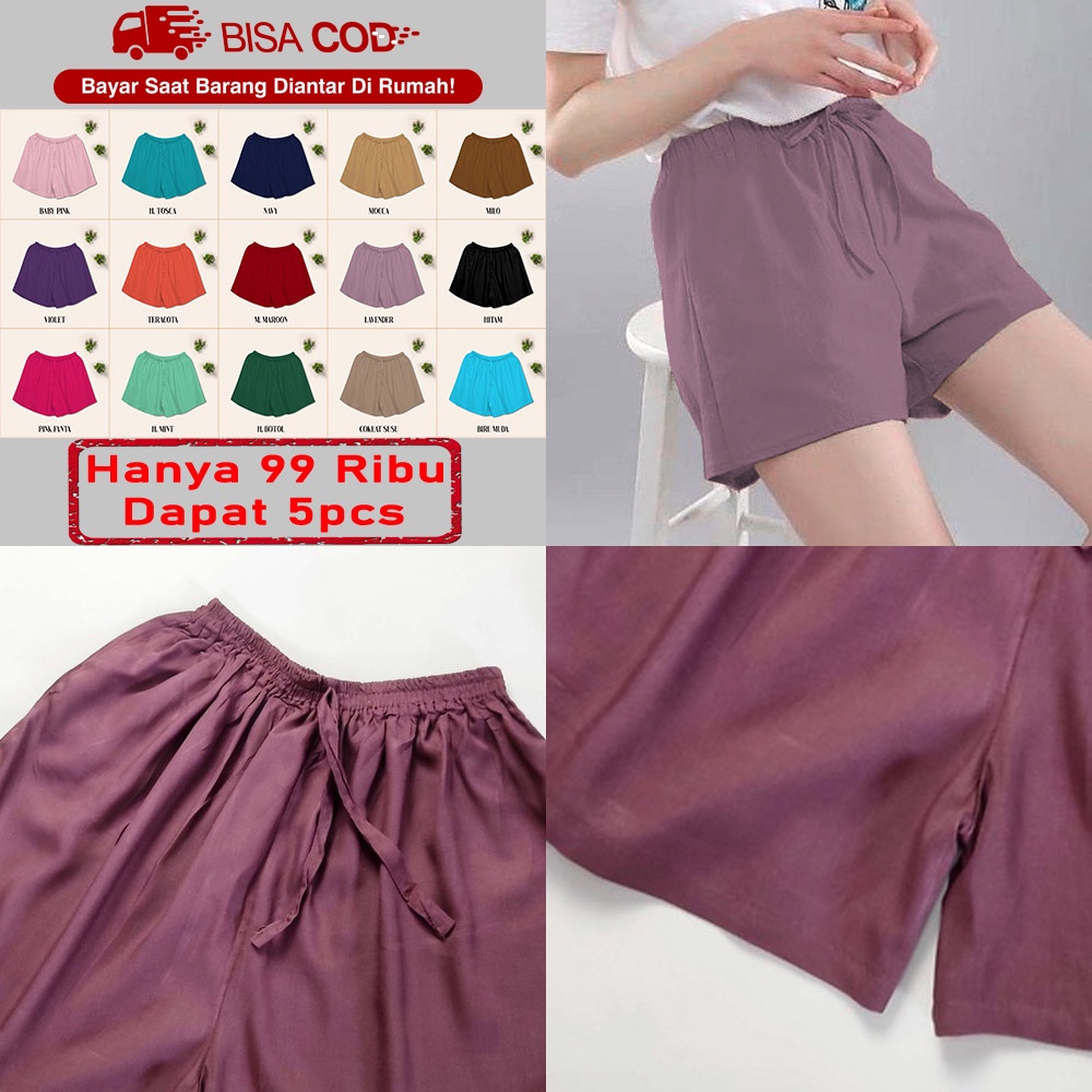 Celana Pendek Wanita Kekinian ZCP01 Bahan Super Lembut Mini Pants Korea - by cs1