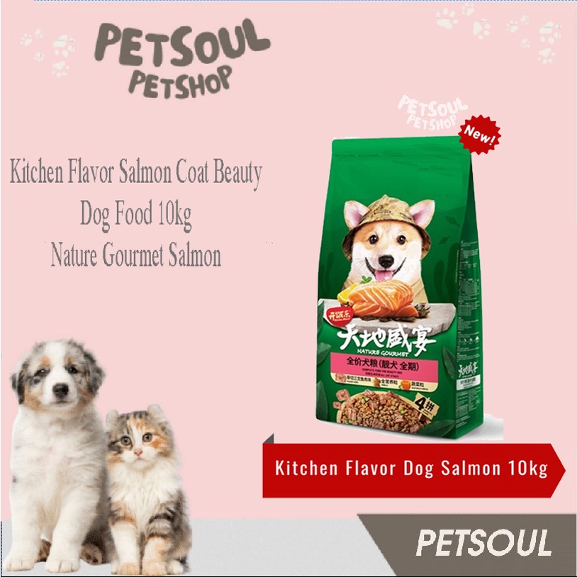 Kitchen Flavor Salmon Coat Beauty Dog Food 10kg Nature Gourmet Salmon