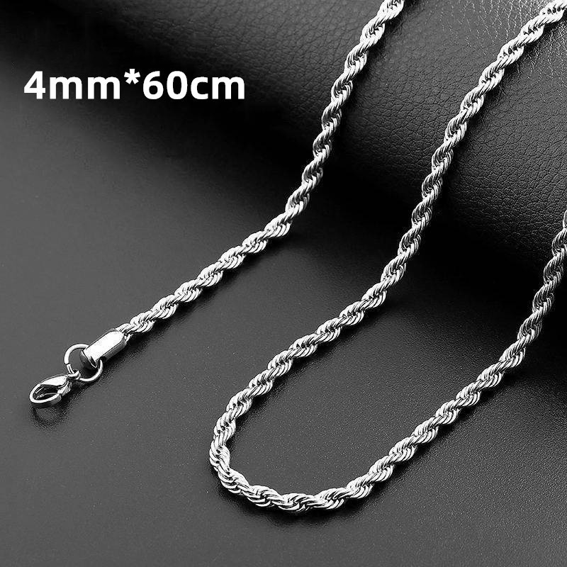 Kalung Untuk Wanita |Kotak Rantai | Kalung Rantai Dengan Liontin Untuk Wanita | Rantai Keel | Aksesoris Pria Dan Wanita | Sendok Garpu Bahan Stainless Steel | Bahan Titanium Steel