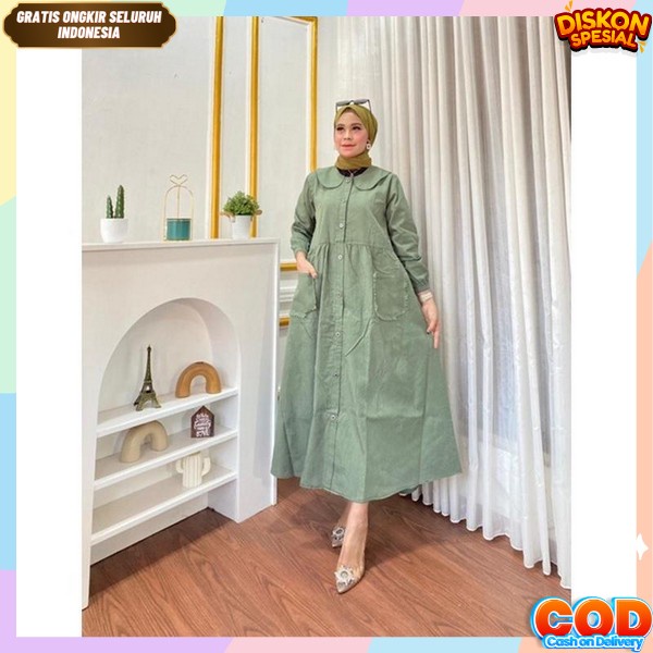 Gamis Lebaran Bju Muslimah Perempuan Mewah Elegan Games Dres Syari Murah Baju Muslim Wanita Dewasa G