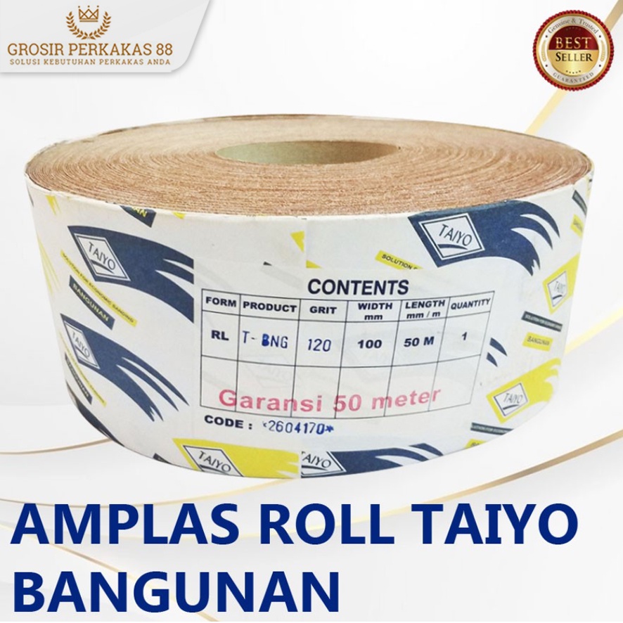 Amplas Meteran Roll Kayu Tembok Bangunan Taiyo