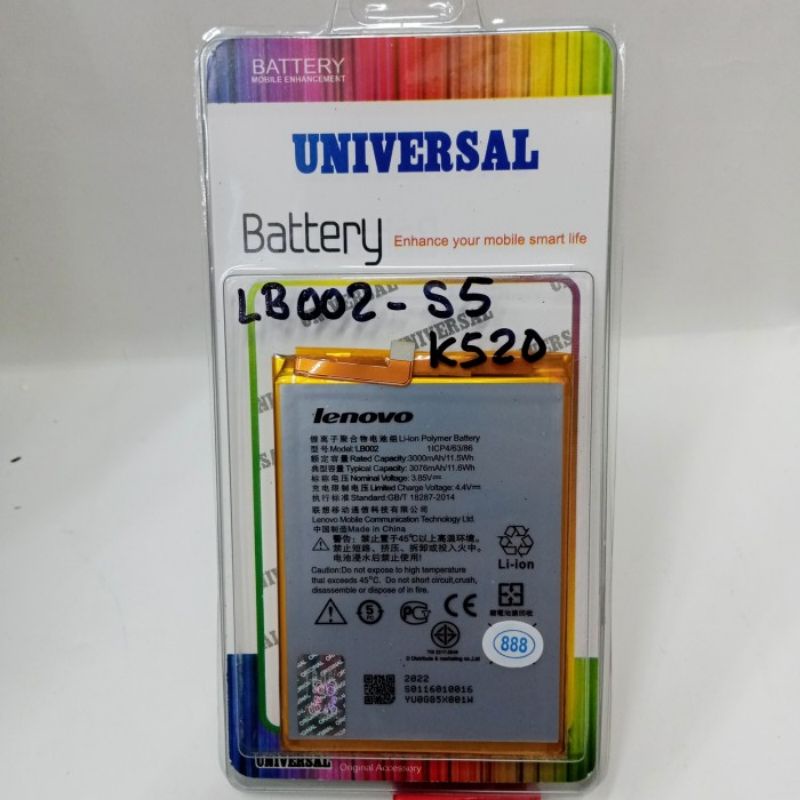 BATERAI BATRE LENOVO S5 LB002 k520 ORIGINAL OEM BATERRY K520 PRO
