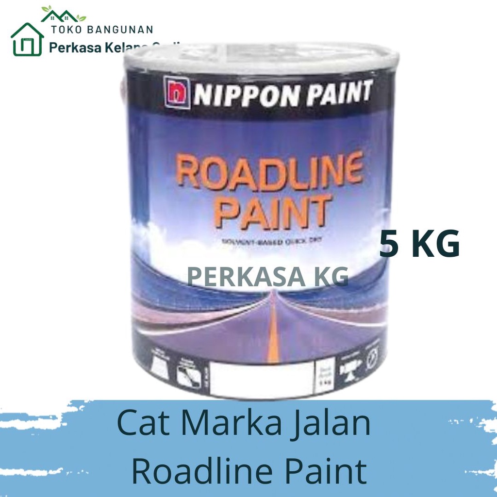 Cat Marka Jalan Roadline Paint Nippon Putih Hitam Kuning 5Kg Galon