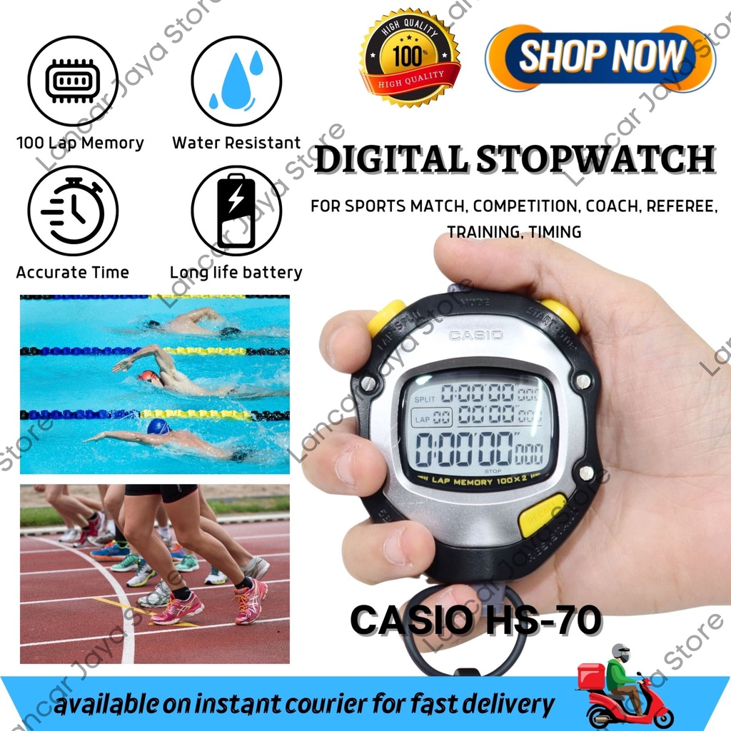 Alat Pengukur Waktu / Stopwatch Casio HS-70W Asli