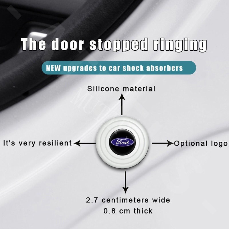 Ford 4 /8 /12 /16Pcs Baru Luminous Type Car Door Trunk Anti Shock Tabrak Pad Silikon Stiker Mengurangi Kebisingan Penyangga Untuk Fokus Everest Fiesta Ranger Ecosport Mustang