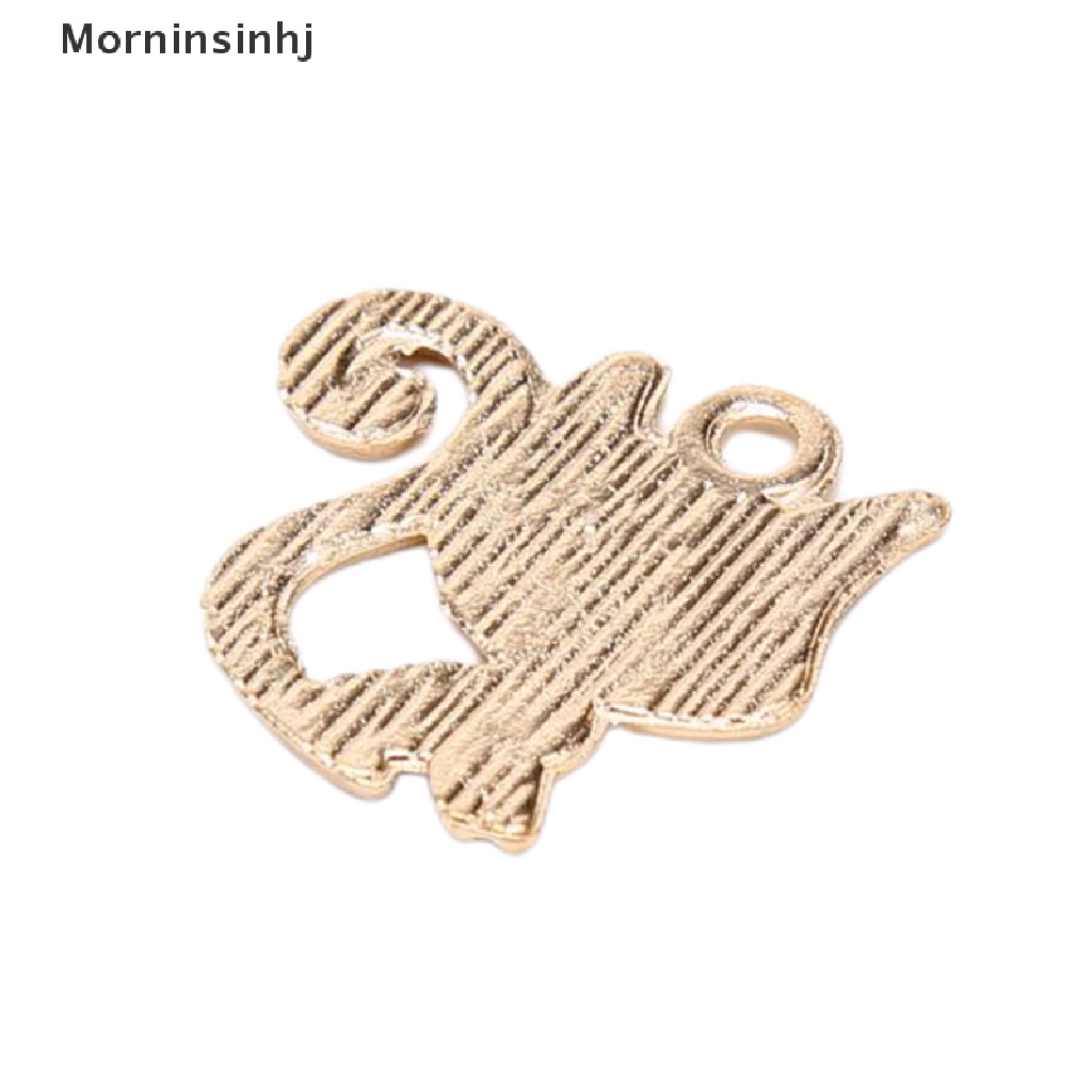 Mornin 10Pcs/Set Alloy Enamel Cat Ch Liontin Temuan Perhiasan DIY Membuat Craft id