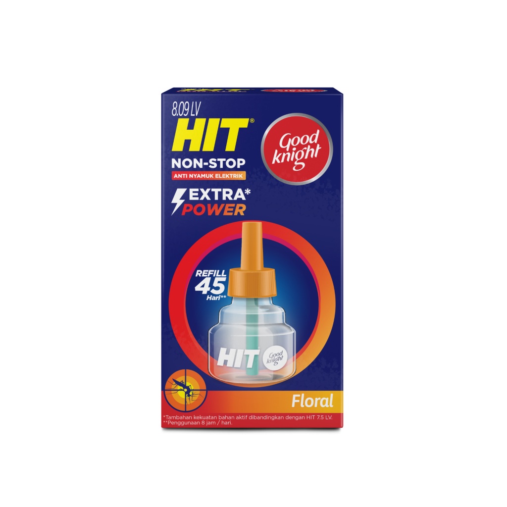 Hit GoodKnight Non Stop Refill FRESH  45 Hari 2 X 33ML- Refill Obat Nyamuk Elektrik - Bunuh Nyamuk Penyebab Demam Berdarah (DBD)