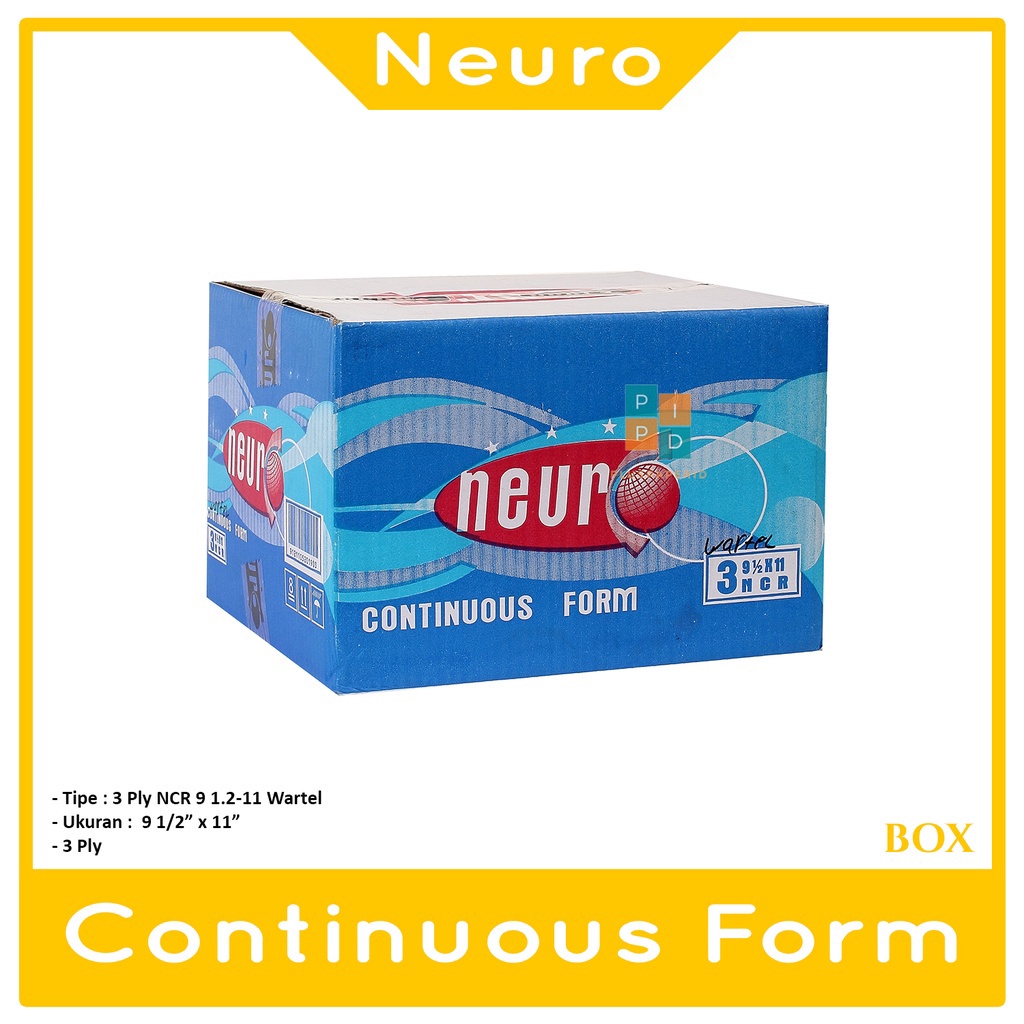

NEURO - Continous Form 3 Ply 91/2 x 11/2 ( K3 Wartel ) - Box