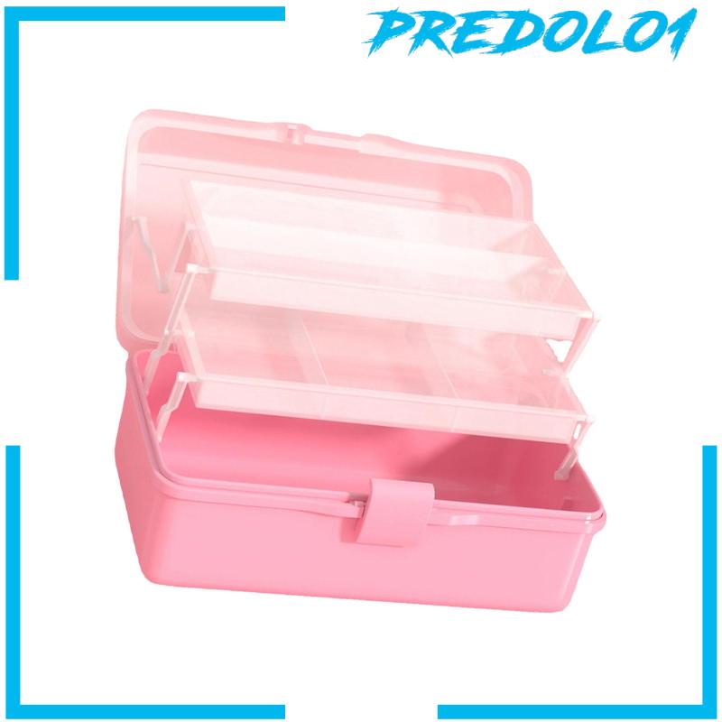 [Predolo1] Craft Storage Box Serbaguna Kotak Penyimpanan Perkakas Tiga Lapis Untuk Kosmetik