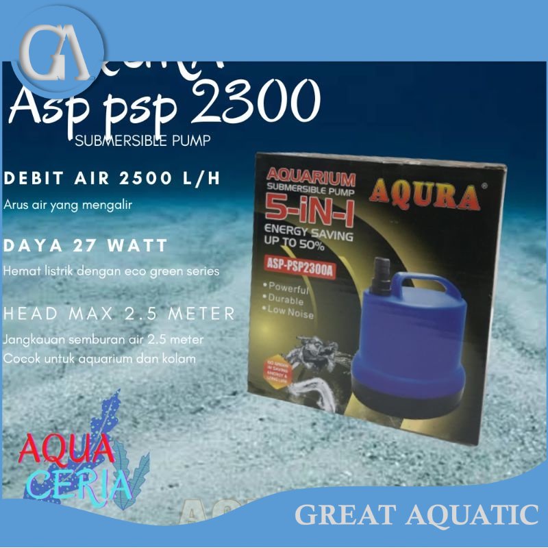 AQURA asp PSP 2300 a POMPA AQUARIUM KOLAM IKAN HIAS asp 2300