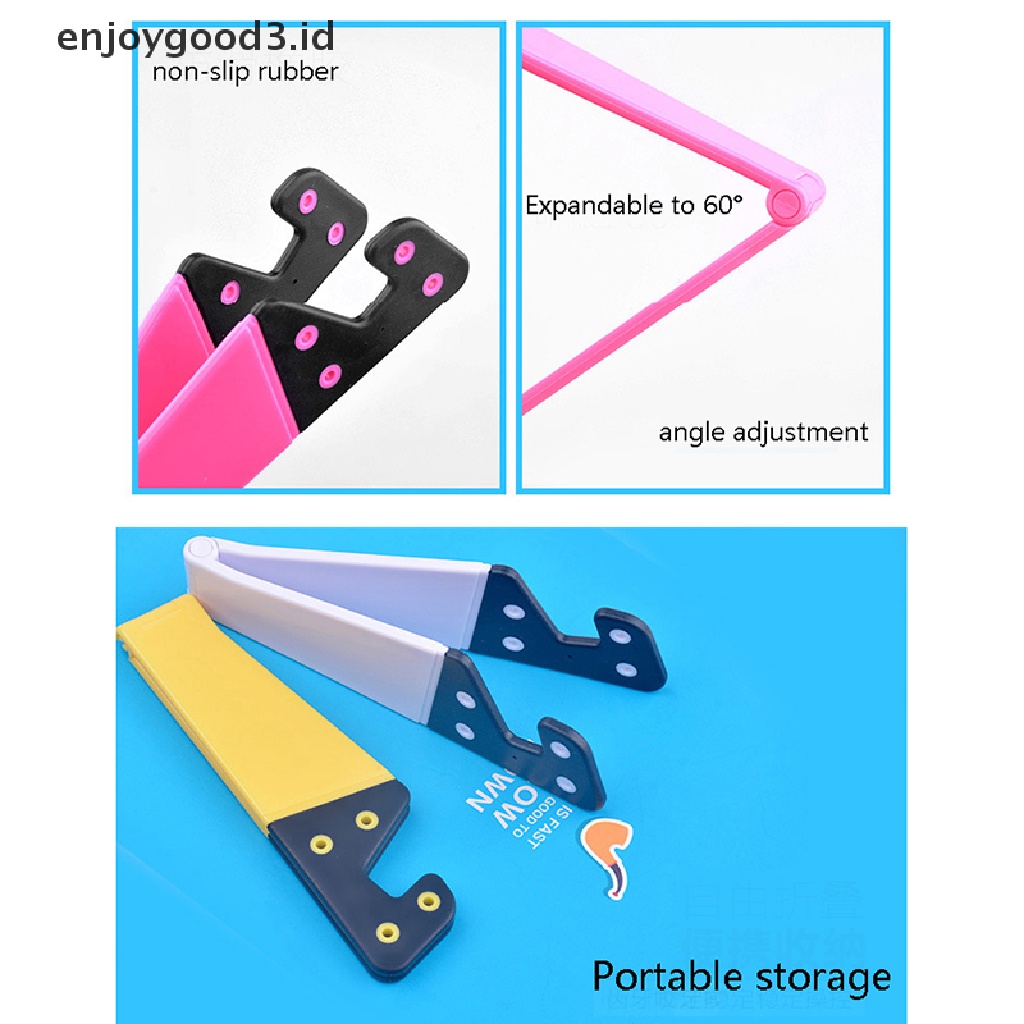 【 Rready Stock 】 1Pcs Universal Desktop Stand Portable Foldable V model Mobile Phone Mount Holder （ ID ）