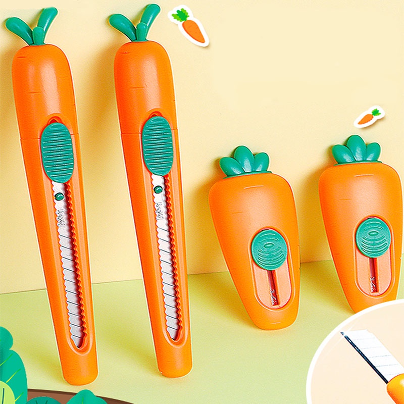 M&amp;G Cute Cartoon Carrots Utility Knife Student Pisau Pemotong Mini Portabel