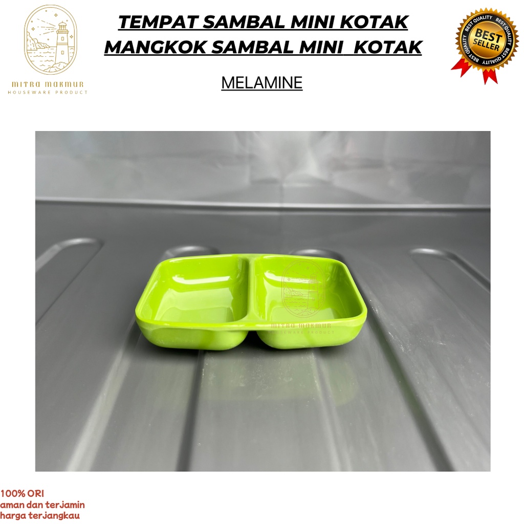 NEW!! TEMPAT SAMBAL MINI KOTAK DAN BULAT / WADAH SAMBAL SAOS KECAP / MANGKOK SAMBAL MELAMIN