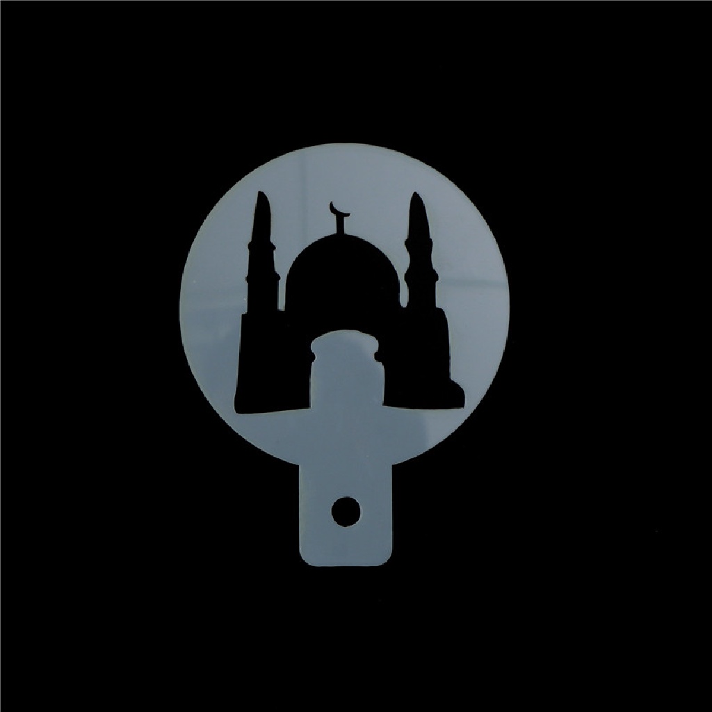 # Baju Lebaran # 8pcs/set Stensil Kue Desain Ramadhan Eid Mubarak Masjid~