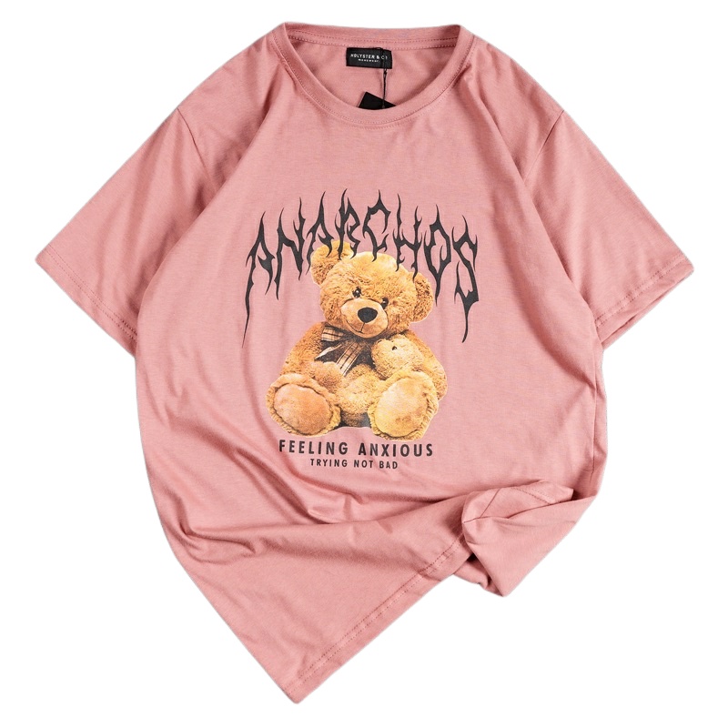 {oversize}Baju Kaos Cotton Combed Oversize Distro Cowok/Cewek Motif ANARCHOS