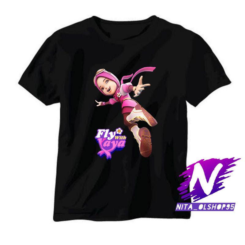 baju anak kaos anak fly with yaya