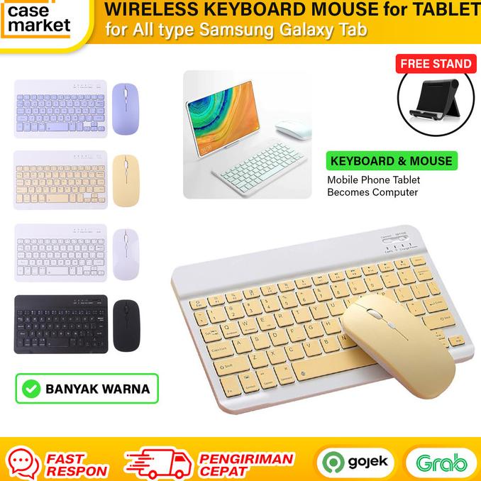 SAMSUNG TAB A8 A7 S6 LITE S8 S7 WIRELESS KEYBOARD MOUSE TABLET STAND