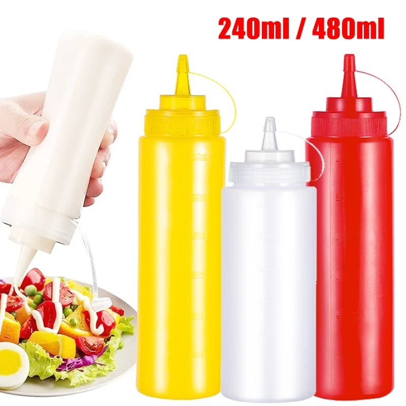 [Unggul] Dispenser Bumbu Plastik Food Grade Tahan Debu Botol Saus Remas Kecap Dapur Salad Sauce Olive Oil Botol Remas Botol Bumbu Dapur Gadget