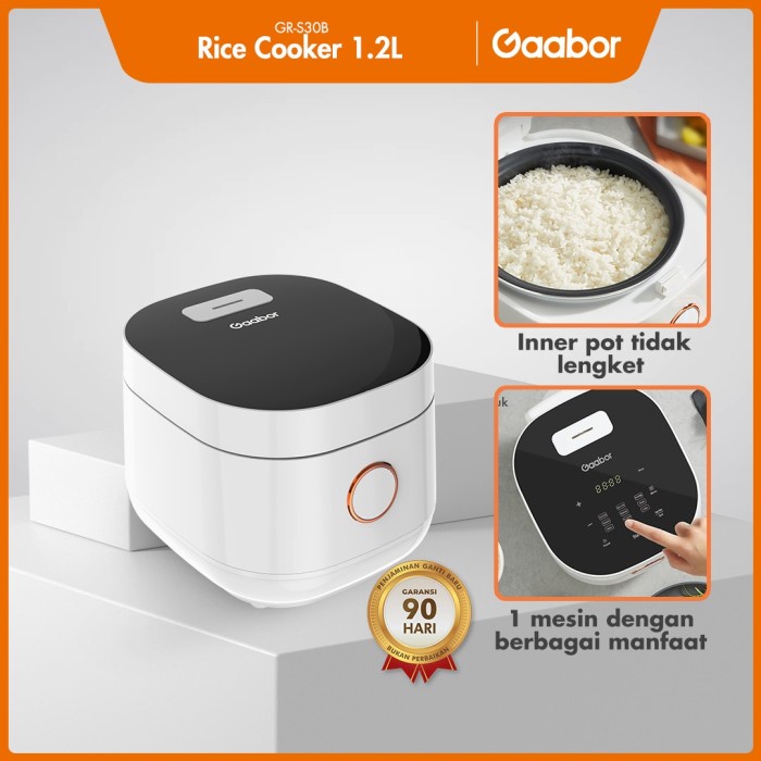 Gaabor Rice Cooker 1,2 L Penanak Nasi 3-4 Porsi - putih