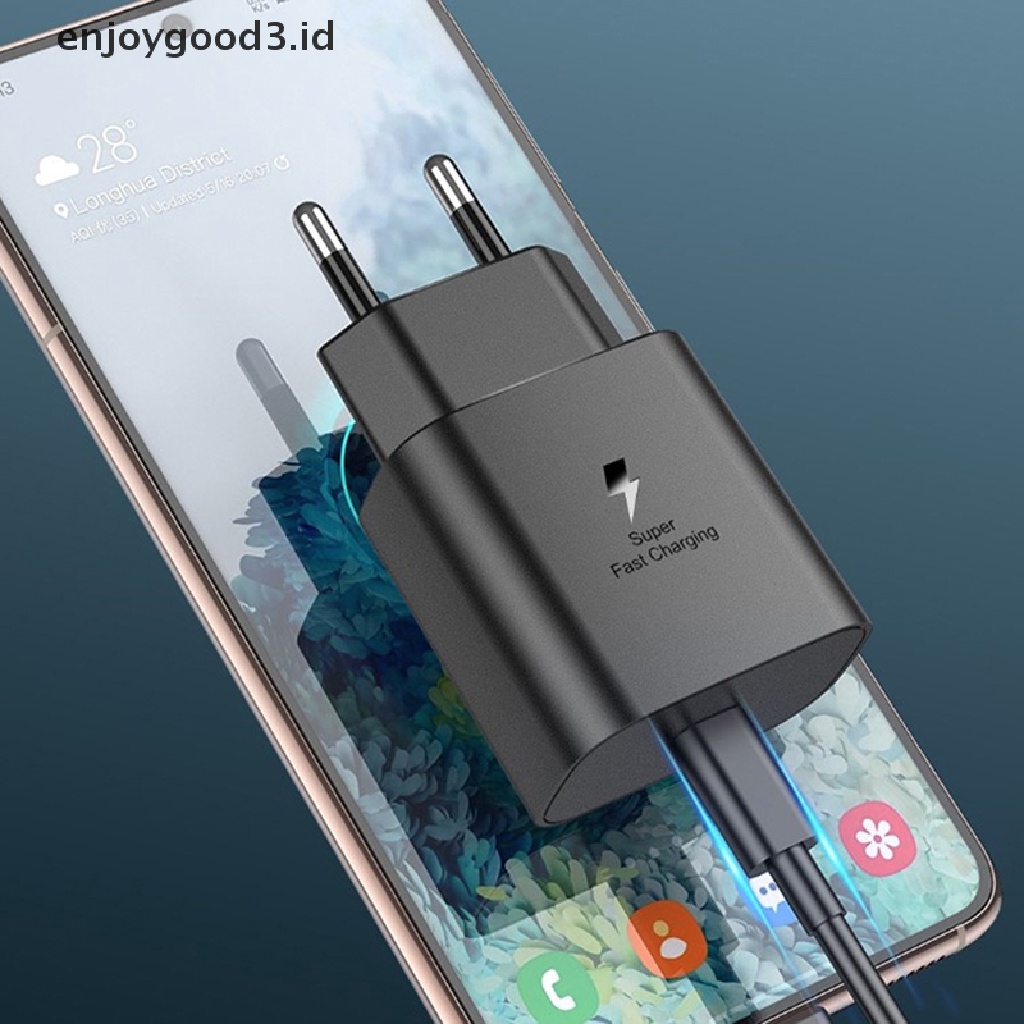 【 Rready Stock 】 Universal PD 25W Quick Charge Charger Travel Wall Charger Adapter EU Plug For Samsung Note10 S20 Super Fast Charger （ ID ）