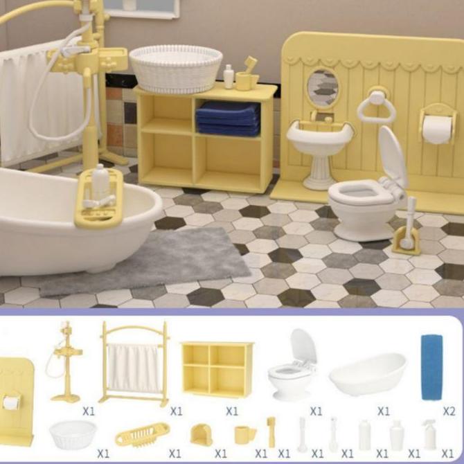 ✥ koala Diary Doll Room Accessories Mini Furniture sylvanian mainan perabotan aksesoris doll house f