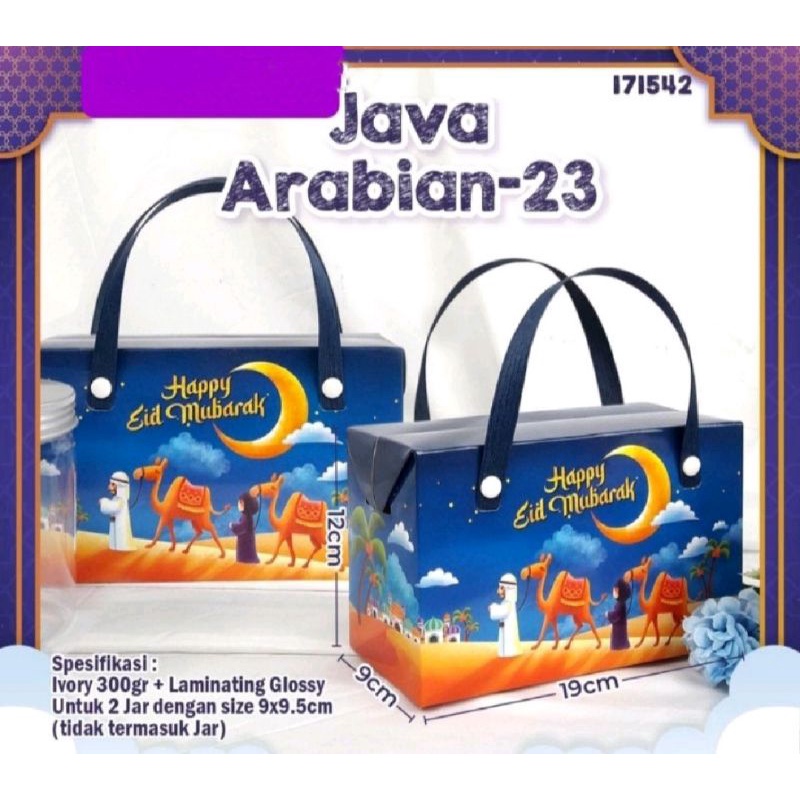 

Box hampers kue kering 2jar toples kotak box hampers lebaran idul fitri