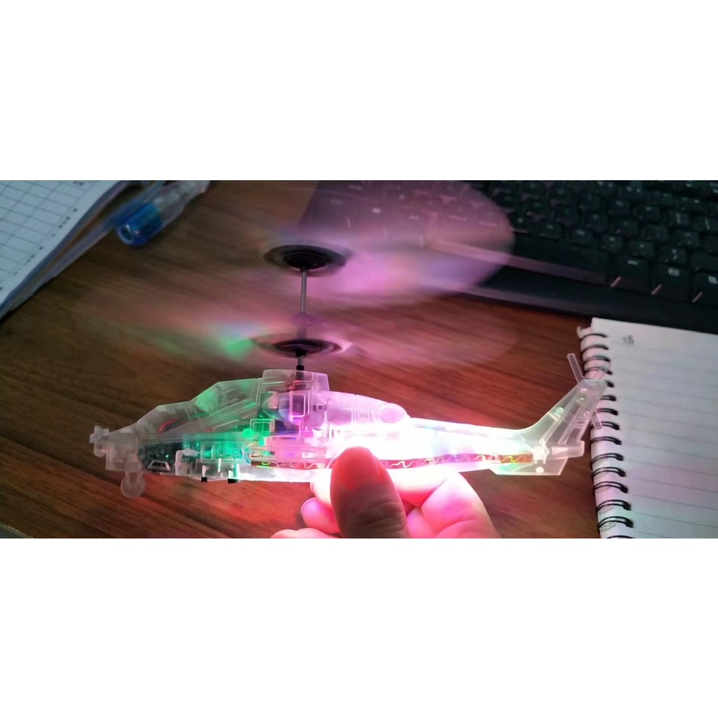 Mainan LED Helikopter Remote Control - Helicopter RC Sensor Tangan Lampu LED - Mainan Anak Pesawat Terbang LED