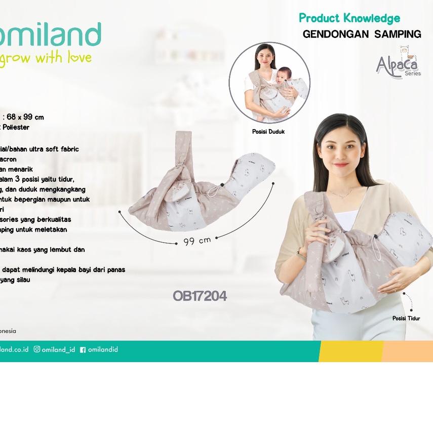 ✥ Omiland Alpaca Series Tas Gendongan Selimut Alas Stroller ➴