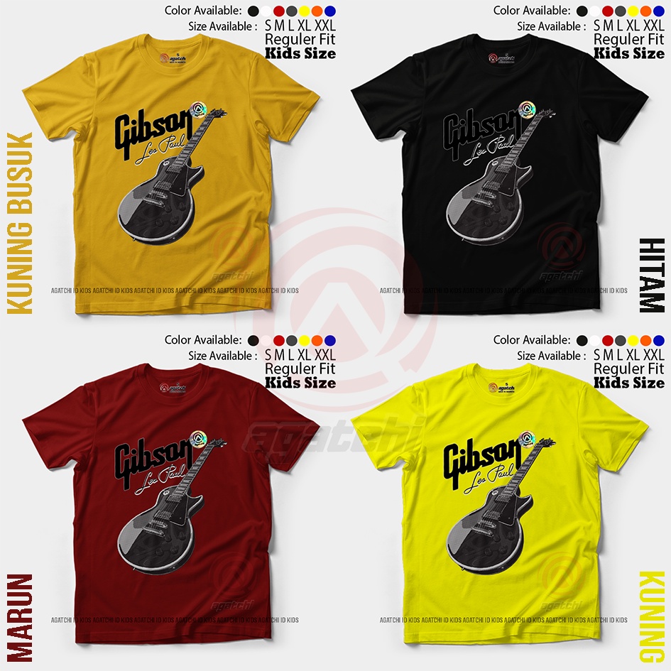 Baju Kaos Atasan Anak Laki - Laki Agatchi Motif Guitar