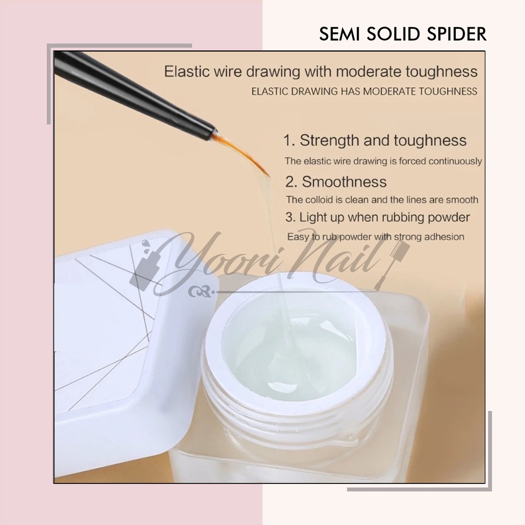 Semi solid spider nail art 8ml drawing painting uv gel nails spider solid gel