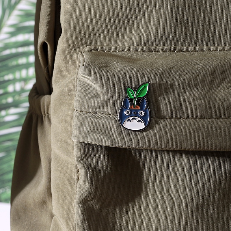 Anime Jepang Totoro Enamel Pin Kawaii Kartun My Totoro Bros Pin Pakaian Gadis Jeans Dekorasi Perhiasan Untuk Teman