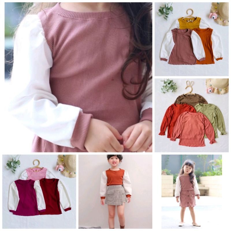 Alysa Long Sleeve 1-4 Tahun Blouse Anak Perempuan