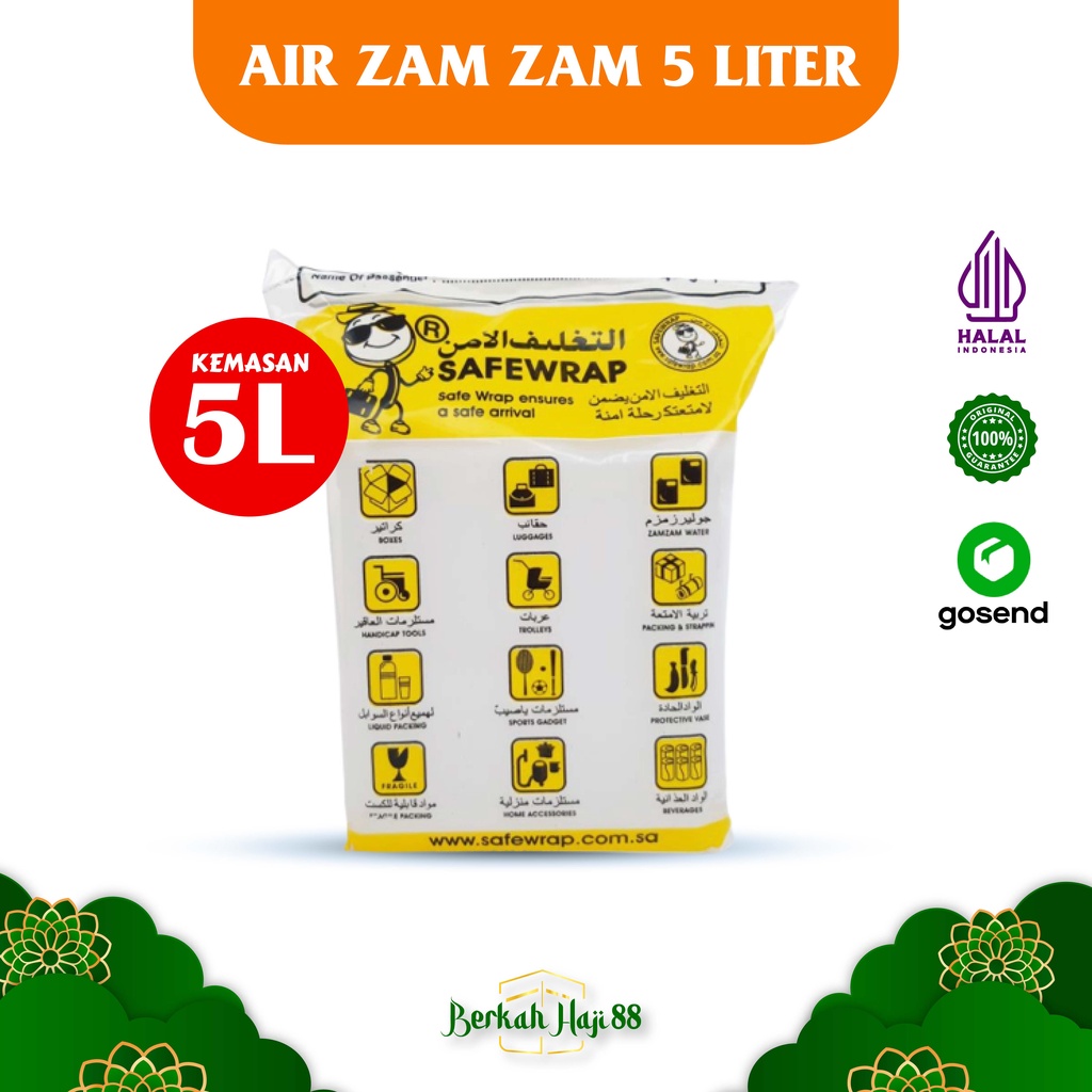 Air ZAM ZAM original safe wraf 5 liter TERMURAH