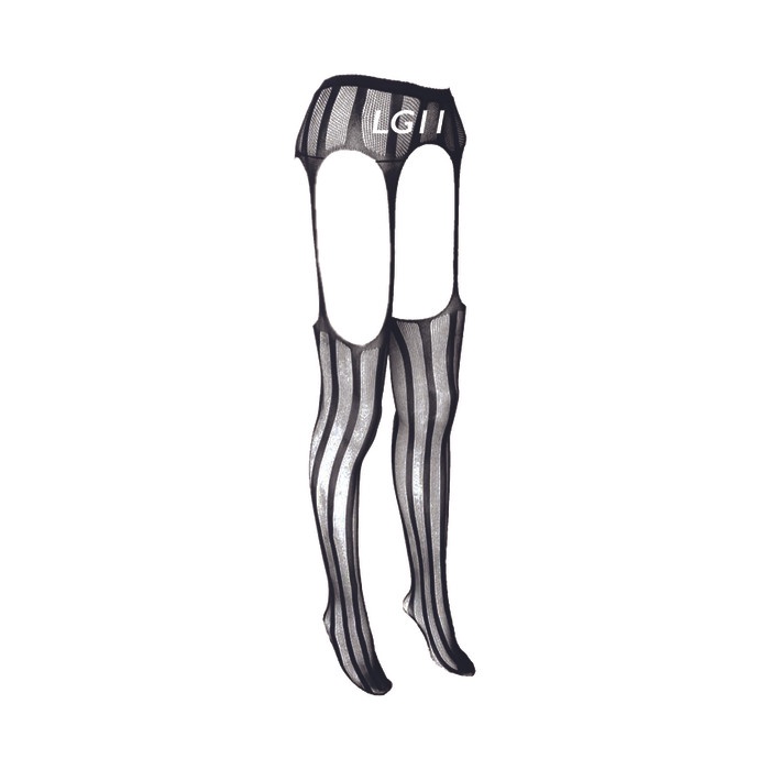Stocking Jala Jaring Hitam Motif Sepinggang Model C