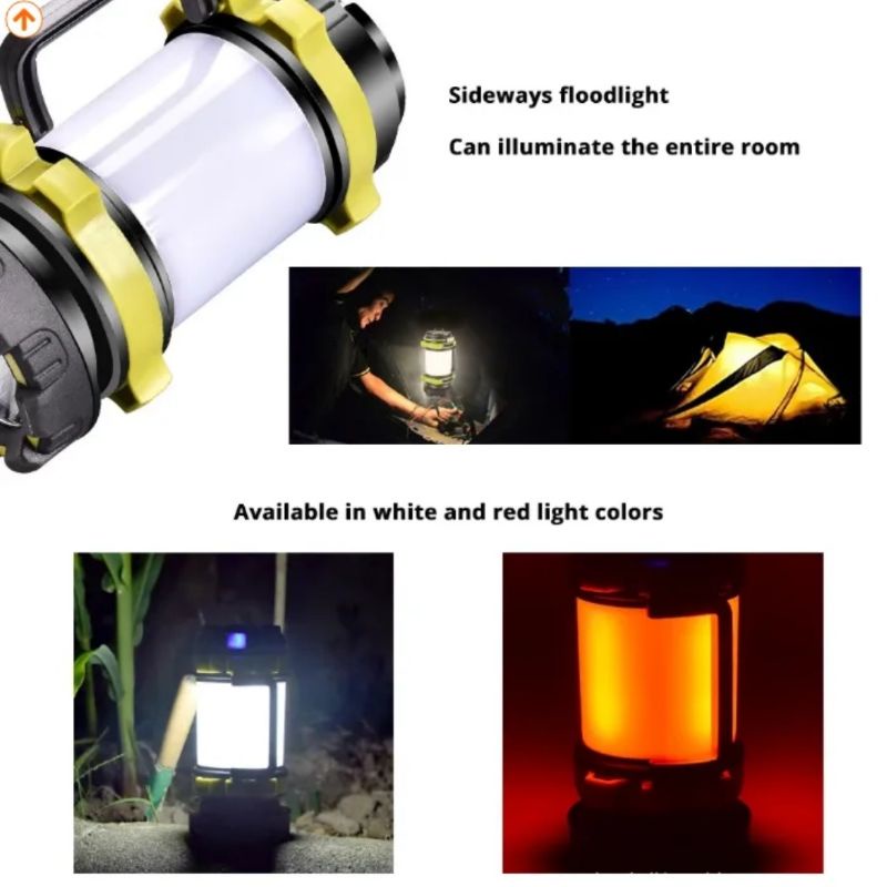 Lampu Senter LED Powerbank Multifunctional Flashlight 6 Modes Portable