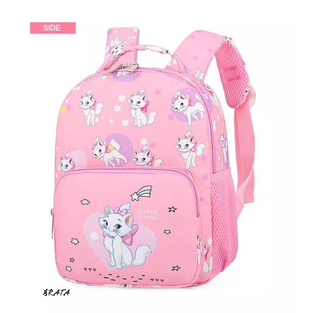 NIQABIS Tas Ransel Anak Perempuan MARIE THE CAT Tas Sekolah PG PAUD TK SD