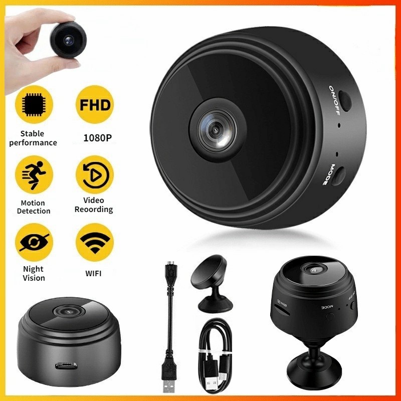 Camera Mini Wifi / Kamera Kecil Smart Ip Kamera Cctv Spy Camera Kamera Pengintai /  Mini Smart Camera Wifi HD 1080P / Kamera Pengintai Tersembunyi Kecil / Mini Camera Smart Network Camera CCTV / Kamera Cctv Wifi