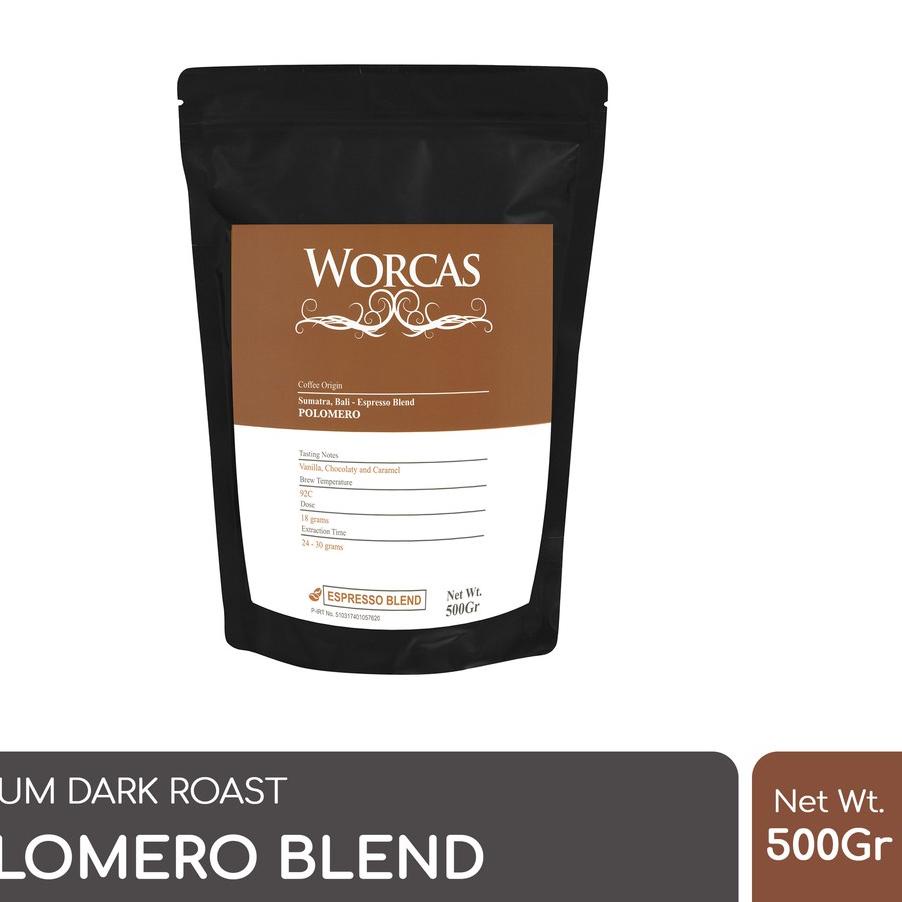 

✮ WORCAS Kopi Polomero Espresso Blend 500 Gram | Es Kopi Susu Blend ♟