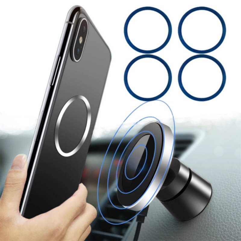 IPHONE Universal Magnetic Metal Plate Sticker Rings Untuk Magsafe Wireless Charger Magnet Mobil Handphone Holder Besi Lembaran Untuk Android Iphone13 /12 /11