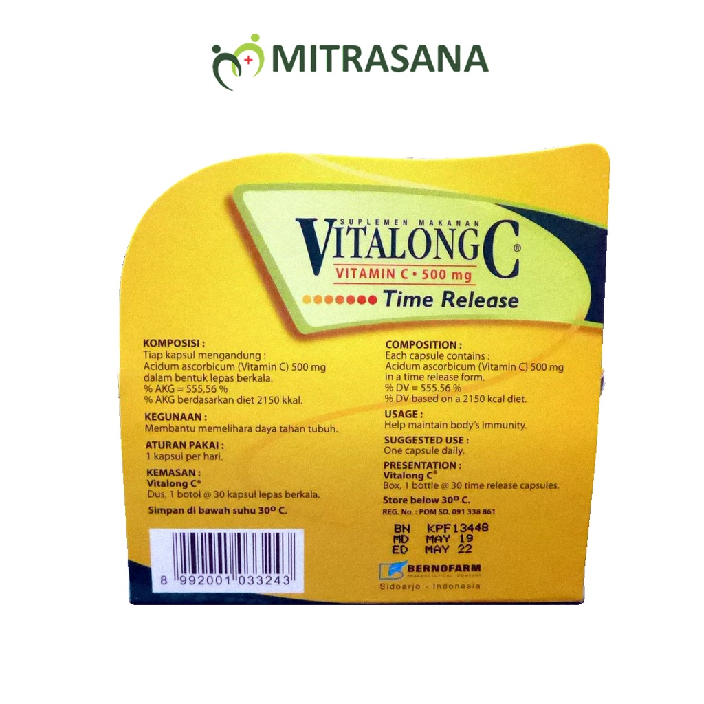 Vitalong C 30 Kps - Memelihara Daya Tahan Tubuh