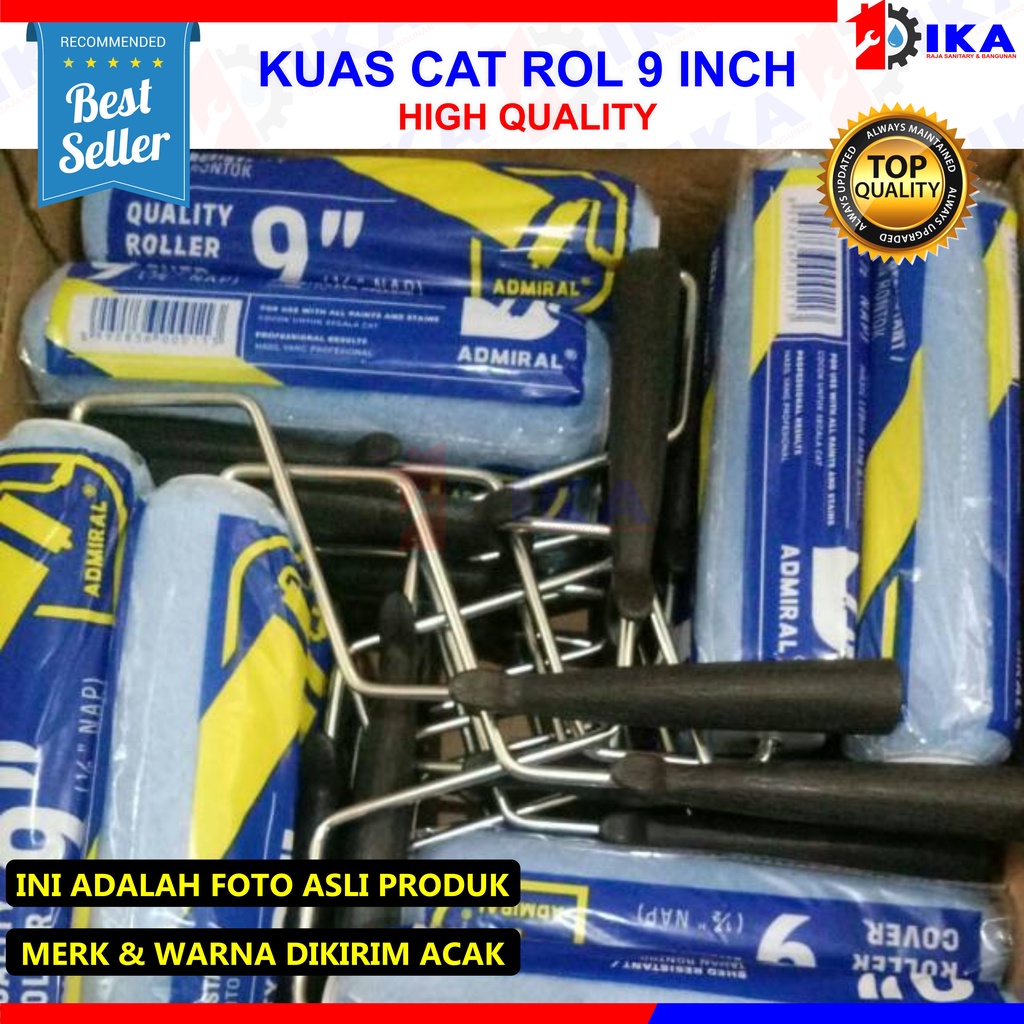 Kuas Roll Cat Tembok 9 Inch - Paint Roller 9 Inch KUAS ROLL CAT TEMBOK KUAS BAGUS 9 INCH ADMIRAL / TOT 100% ORIGINAL