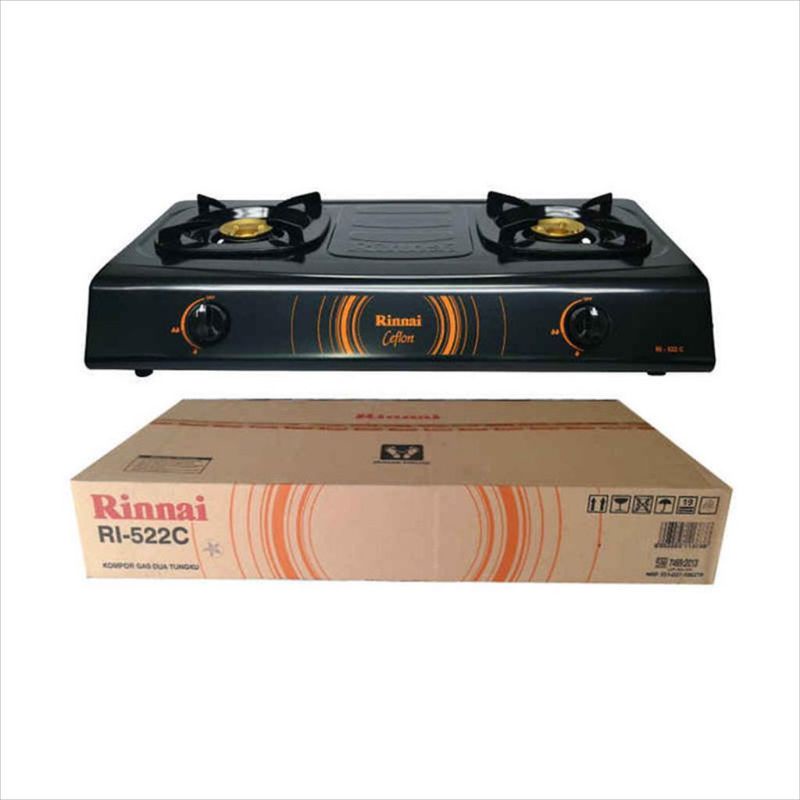 Kompor Gas Rinnai RI522C / RI522C / RI 522C (2 Tungku) 100% ORI