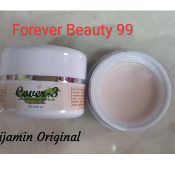 ♢ Cover-3 Solar Asta Cream Oil Free 50 Astaxanthin - Sunblock SPF 50 cover 3 ♀