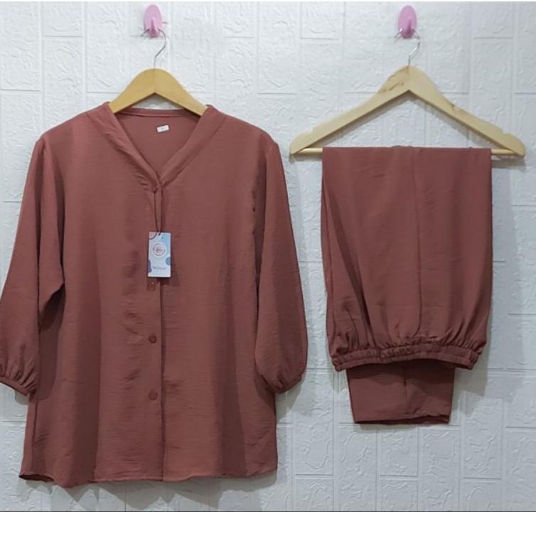 STOK TERBARU ONE SET RAYON CRINKLE AIRFLOW SETELAN // SETELAN RAYON CRINKLE AIRFLOW// DRESS RAYON //