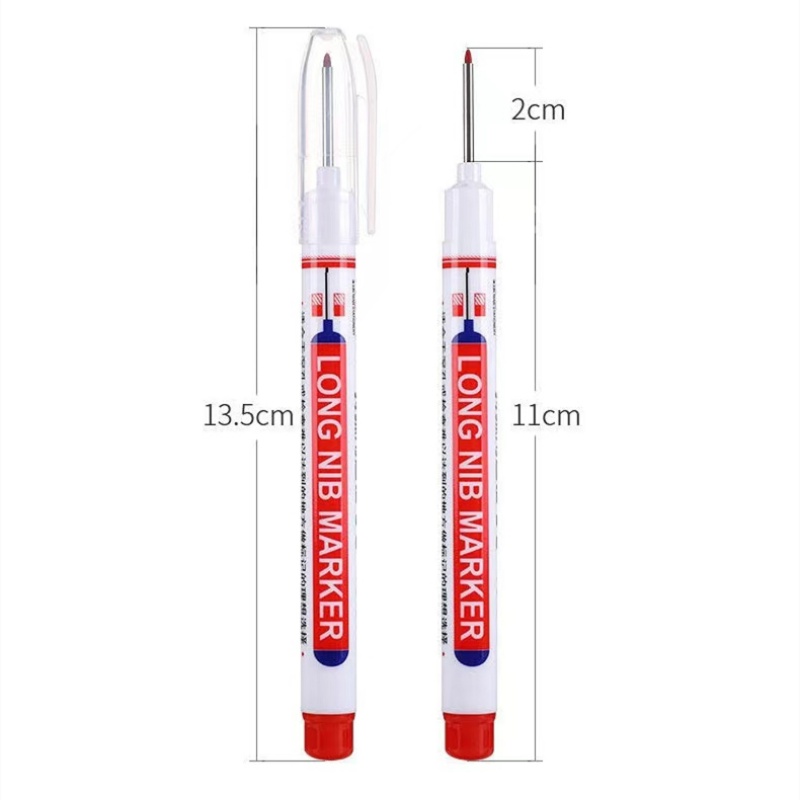 [Harga Grosir] [Fitured] Spidol Tulisan Tahan Air Tinta Merah/Hitam/Biru/Hijau Kamar Mandi Woodworking Dekorasi Pen Spidol Lubang Dalam Tujuan Khusus Spidol Kepala Panjang