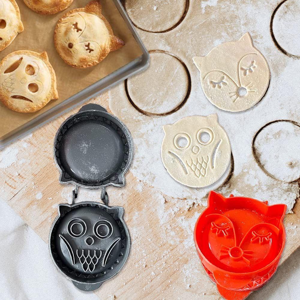 Hand Pie Mold Kit Bakery 2pcs /Set Mini Dapur Berbentuk Burung Hantu Biscuit Maker Pocket Pie Molds