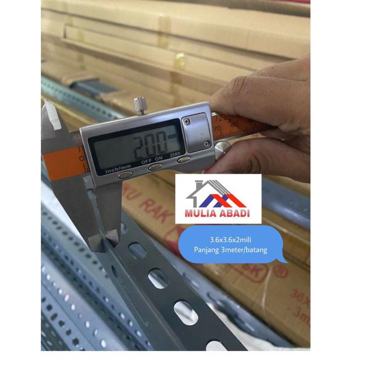 ✥ besi siku lubang 2mili 3meter /siku lubang panjang 3mter 2mili (harga pabrik) ✶