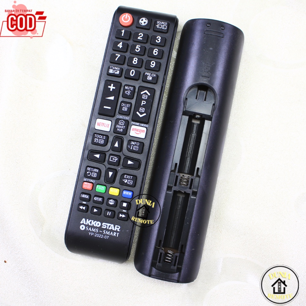 Remote Samsung TV LCD LED Smart TV NETFLIX  Amazon tanpa setting sams-smart